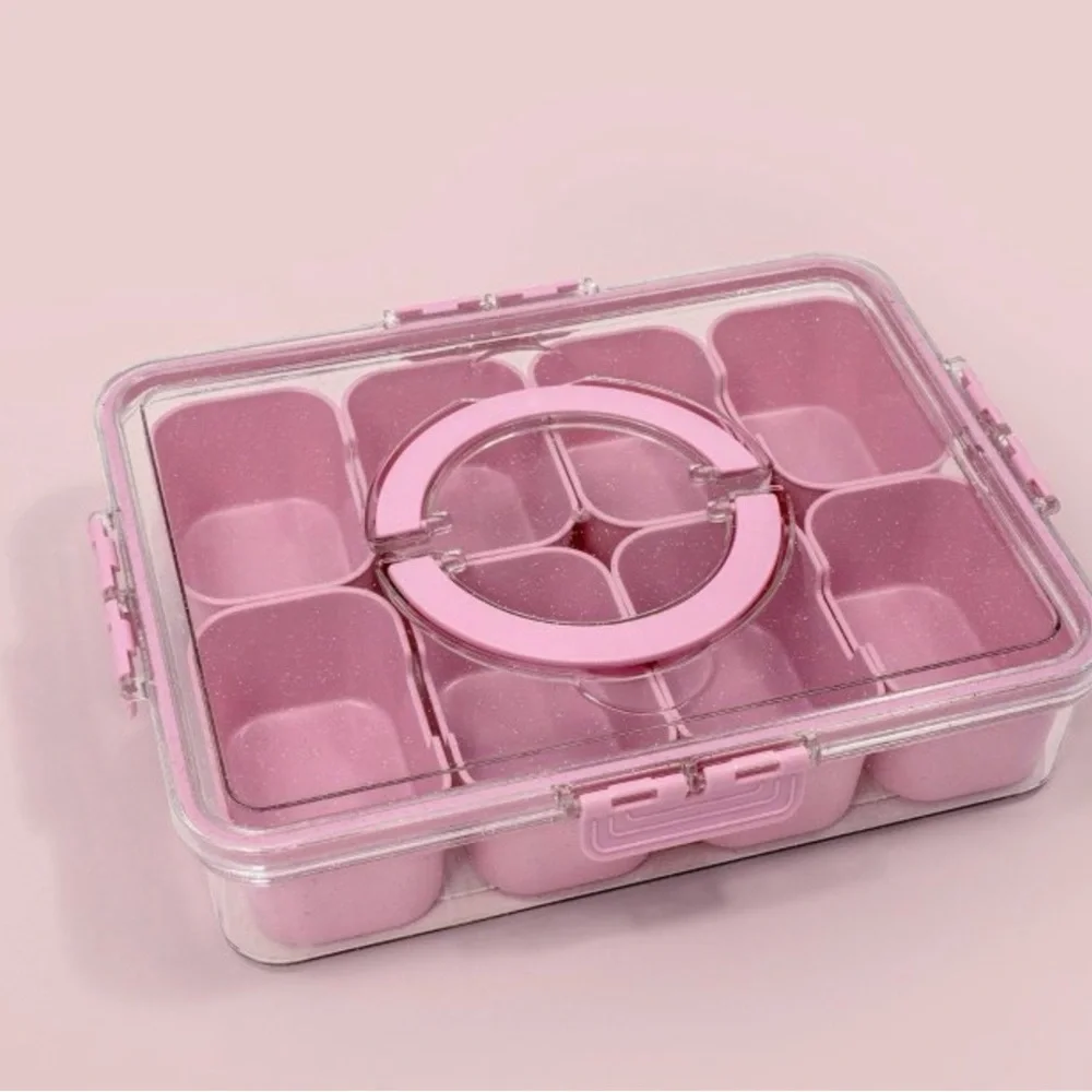 Cook with Color Sparkle Snack Box Food Storage Container Pink